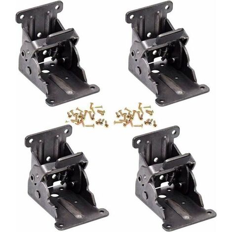 - Charnières Autobloquantes, Support de Support Pliable Raccords de Jambe et Accolade de Coin, Pour les Pieds Pliants Établi Pliant, (2 Set) (1/5)