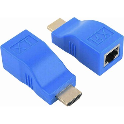 Répéteur HDMI vers RJ45 sur câble réseau Cat 5e/6, adaptateur Ethernet LAN 4K 1080p, neuf (1/3)