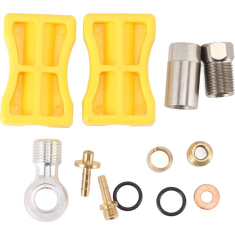 Kit de raccord hydraulique réutilisable en forme d'olive pour conduites de frein de vélo, adapté aux VTT. (1/5)