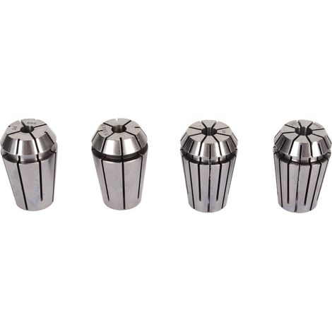 4 mors en acier haute teneur en carbone pour tour CNC, mandrin de fraisage à ressort 4 pièces, machine à graver, serrage de précision