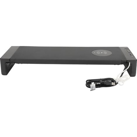 Support surélevé pour écran avec 3 ports USB pour le transfert de données, 2 ports de charge, un tiroir de rangement et un support pour téléphone. Compatible avec les PC, les ordinateurs portables et (1/5)