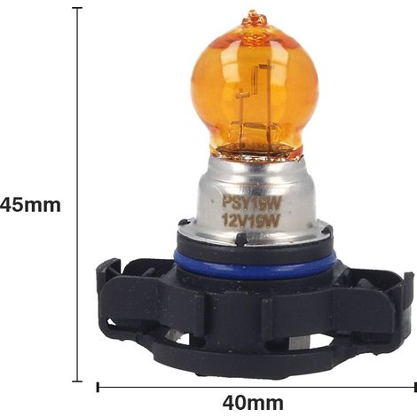 Coppia lampade alogene PSY19W 12V 19W PG20-2 amber compatibili Philips 12274 (1/2)