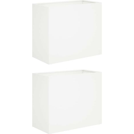 Cache-pot de jardin 2 pc Blanc 60 x 30 x 40 cm vidaXL