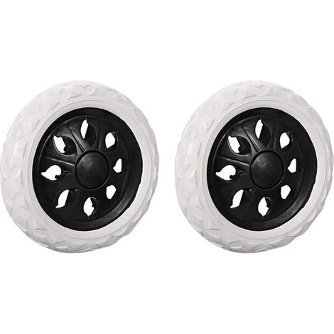 2-Pack Replacement Shopping Cart Wheels - 6" Diameter - Black Foam (1/5)