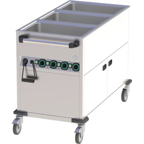 Bain marie mobile électrique GN 3-1/1 recouvert chauffé commande sur le côté court RM - BMPK 3120 CSH - RM Gastro