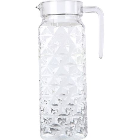 Pichet en acrylique 1,1 L avec bec verseur et poignée – Incassable, isotherme, verseur facile, idéal pour le thé glacé, les jus de f (1/5)