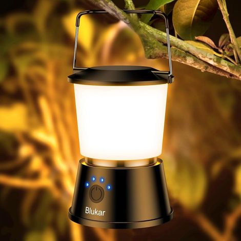 Wiederaufladbare Campinglaterne, Blukar Campingleuchte für Zelte, lange Akkulaufzeit, 5 Lichtmodi, superhelle LED-Hängeleuchte für den Außenbereich (1/5)