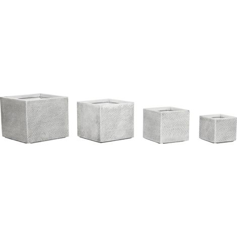 Macetero Set 4 Magnesia 37X37X31,5 Gris (1/4)