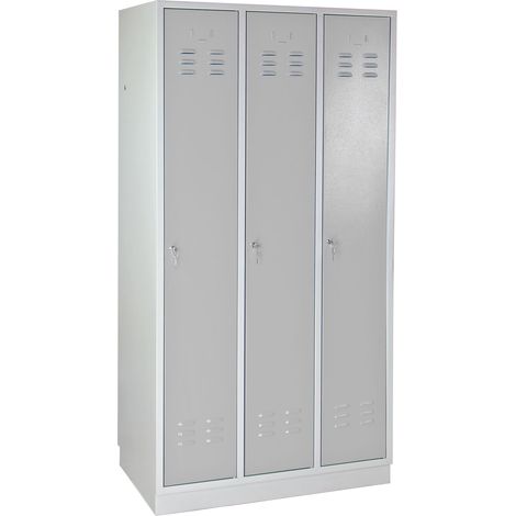ADB Umkleideschrank Kleiderspind Garderobenschrank Spind 3-türig 1775x890x500 mm (1/5)