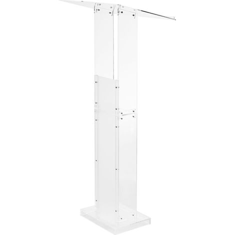 Mophorn 50-Zoll-Acryl-Podiumständer mit Ablagefläche, Standrednerpult für Präsentationen, Veranstaltungen und Konferenzen