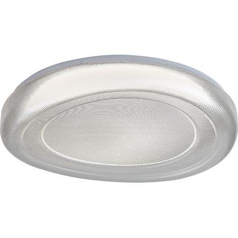 Plafonnier LED salle de bain Dolcino blanc effet cristal 36W 4000K IP44 Rabalux (1/5)