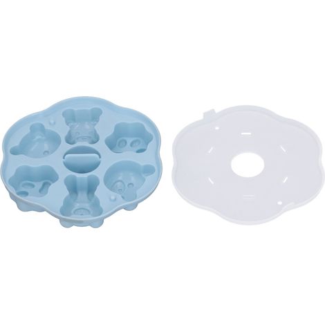 Moule à gelée en silicone en forme de patte d'ours et de chat, avec couvercle, bleu. Idéal pour la cuisine. (1/5)