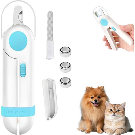 Tondeuse à Ongles pour Animaux Domestiques avec Lumière LED Coupe-Ongles (1/5)