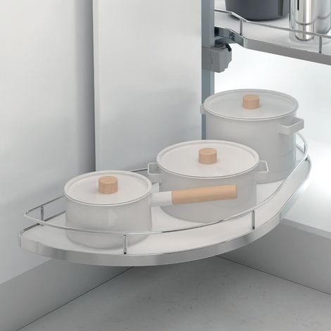 48153014 Dolphin2 coulissant M40 gauche - Ligne COMPACT MINIM - Plateau d'angle coulissant avec base blanche