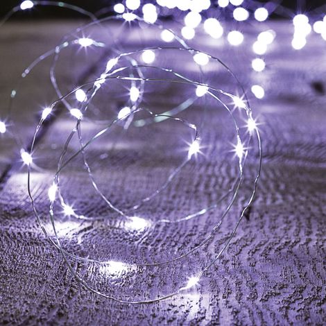 Guirlande Lumineuse Extérieur 20 m 200 MicroLED Blanc froid 8 jeux de lumière - Feeric Christmas (1/2)