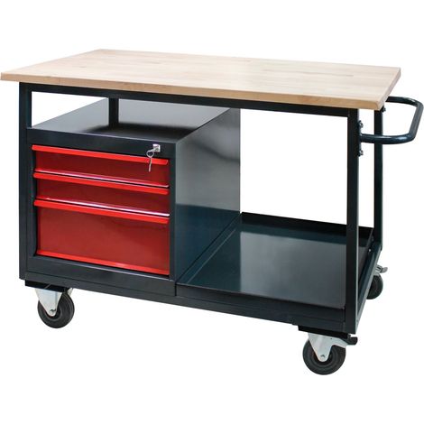 Tischwagen Eko 2 130x60x85cm 3 Schubladen Arbeitswagen Werkbank Werktisch Tisch