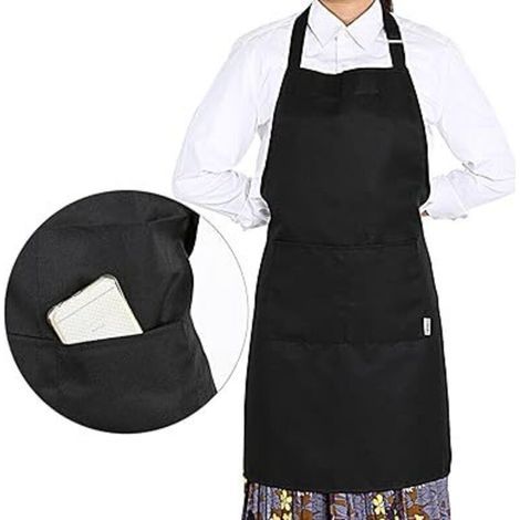 Unisexe Tablier de Cuisine avec Deux Poches Frontales pour Cuisson Barbecue Restaurant (1/4)