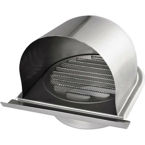 150mm stainless steel ventilation grille for mechanical ventilation – U-shaped grille with 45° angled slats – Insect protection – Wall-mounted for kitchen and bathroom (1/5)