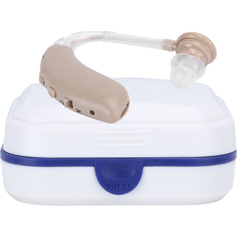 Amplificateur de son numérique rechargeable Bluetooth pour aides auditives à son clair, idéal pour les personnes malentendantes. Prise 100-240 V, couleur chair. (1/5)
