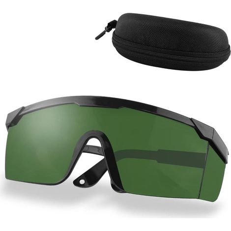 SHINING HOUSELunettes de protection des yeux, Alldo Lunettes IPl Lunettes laser Lunettes d'équipement de beauté pour graveur laser d'épilation IPl, vert (1/3)