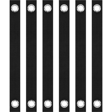 Pflanzenstützbänder – Befestigungsbänder für Pflanzen – Ösen aus Edelstahl – 40 cm Set – Schwarz (1/5)
