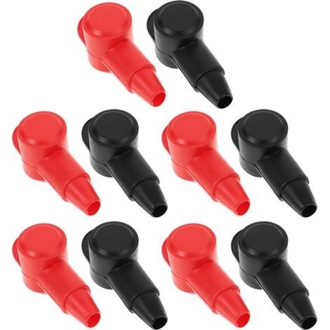 10pièces Lot de Caches de Protection Isolants Pvc Ignifuge pour Bornes de Batterie Capuchons Flexibles Caoutchouc Isolateurs de Bornier Compatibles Universellement (1/5)