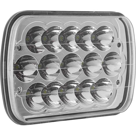 Universelle 7-Zoll-Arbeitsleuchte, quadratisch, 15 LEDs, 45 W, Fahrlicht, 6500 K, wasserdicht, für LKW, ATV, UTV, SUV (1/5)