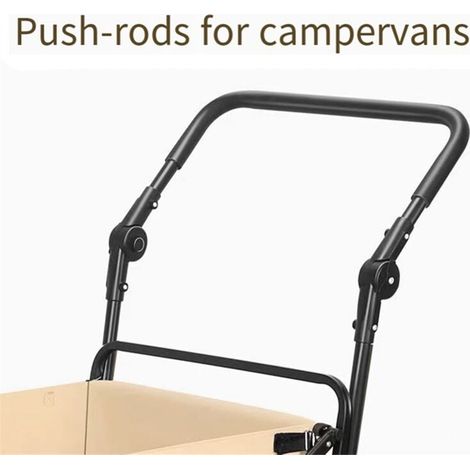 Carrello pieghevole, maniglia di spinta, carrello estensibile, accessori, attrezzatura per carrello pieghevole piatto (1/4)