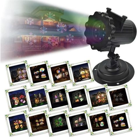Wasserdichte LED-Gartenleuchte mit 16 verschiedenen Mustern, Landschaftsprojektionslicht, Weihnachtsdekoration