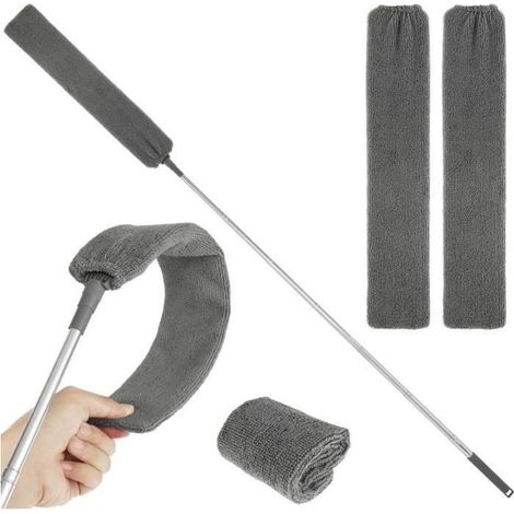 Balai Poussiere sous Meuble,Microfibre Brosse à Poussière de Chevet, Télescopique,Retractable Gap Dust Cleaner (1/4)