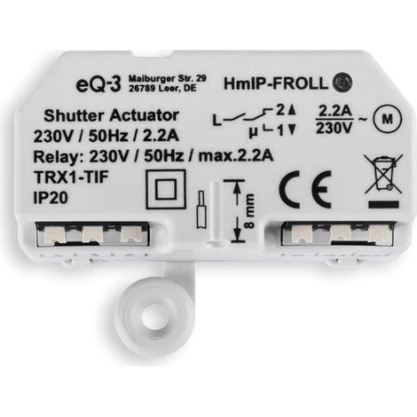 Homematic-IP HmIP-FROLL Interruptor para persiana enrollable blanco (1/2)