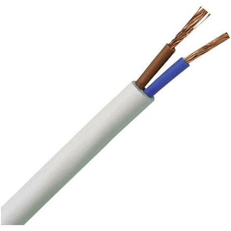 Kopp 151510843 Câble gainé H03VV-F 2 x 0.75 mm² blanc 10 m (1/3)