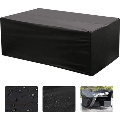 Housse de Salon, Table Rectangulaire Oxford pour Meubles de Jardin UV Protection (213 x 132 x 74 cm) Cisea (1/5)