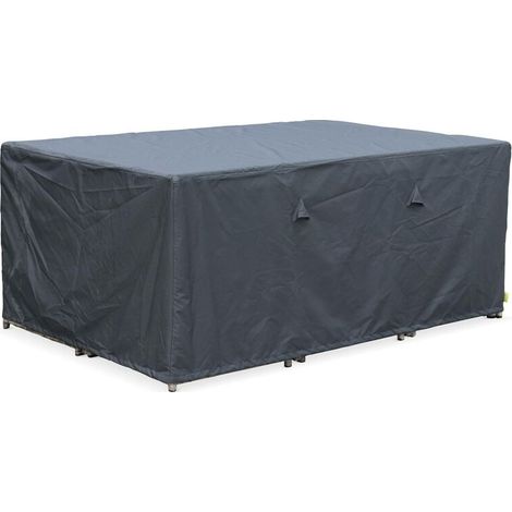 [JAMAIS UTILISÉ]Housse de protection 172x112cm gris foncé - Bâche rectangulaire en polyester enduit PA pour tables de jardin Firenze 6. Vasto 10. Vabo 10 et Cubo 10 (1/4)