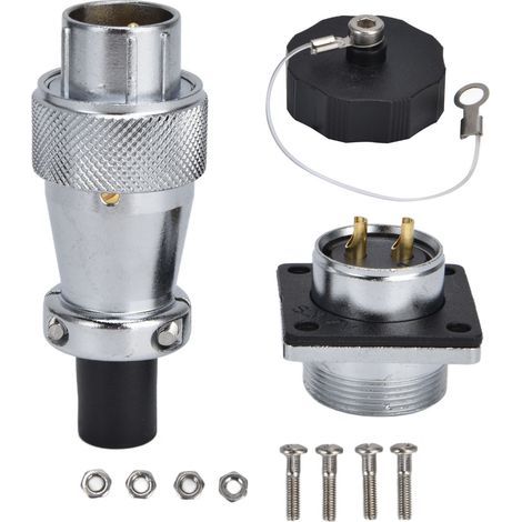 Luftfahrtstecker, wasserdicht, 2-polig, für LED-Industriegeräte, 500 V WS20 (1/5)