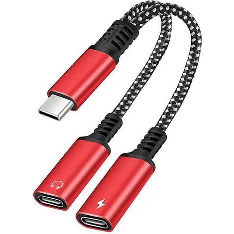 Adaptateur audio répartiteur USB-C 2 en 1 vers double prise casque USB-C (1/5)