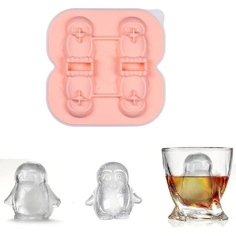 Stampi in silicone per cubetti di ghiaccio, 4 pezzi, PINGUINI FNL08
