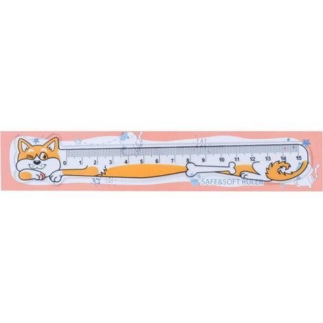 Règle en forme de chat mignon, outil mesure souple, 15 cm, idéale (1/5)