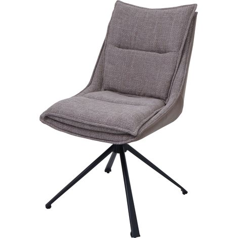 [NEUWERTIG] Esszimmerstuhl HHG-453, Küchenstuhl, drehbar Auto-Return, Stoff/Textil (420g/m²) Kunstleder Öko-Tex beige (1/5)