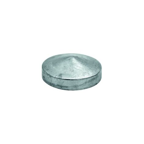 Sud Bois – Chapeau de poteau rond pyramide Ø120mm zingué à chaud – Fixation par vis – Protection contre intempéries – Pour rondins fraisés