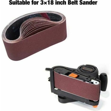 Bande Abrasive 75 x 457 mmBandes Abrasives Mixte 3x grains 80120150240400 pour Ponceuses Bande15 couleurs multiples Largeight (1/4)