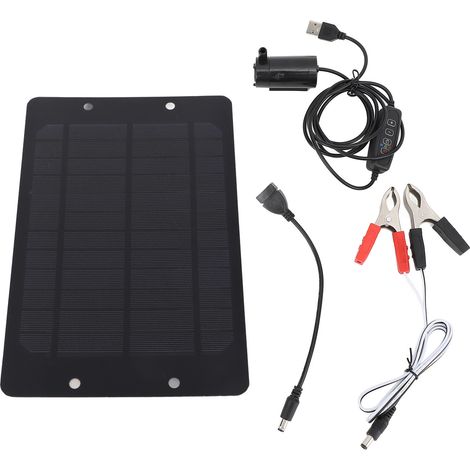 Ortviai Pompe à eau solaire 20 W pour bassin, fontaine de jardin ou bain d'oiseaux – kit complet avec panneau monocristallin