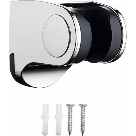 Argent Shower Head Holders Support de Douche Mural de Douche Réglable, Utilisé pour Fixer la Pomme de Douche Dans la Salle de Bain Hauteur Réglable, Surface Chromée