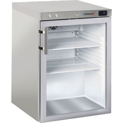 Congelador vertical Casselin negative spirits glass front 140 L ventilado