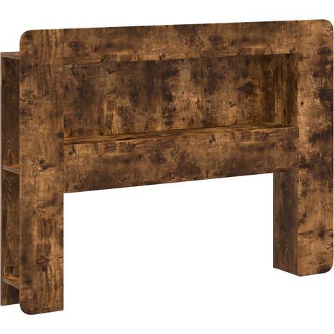 Headboard Cabinet with Storage Smoked Oak Engineered Wood vidaXL (1/5)