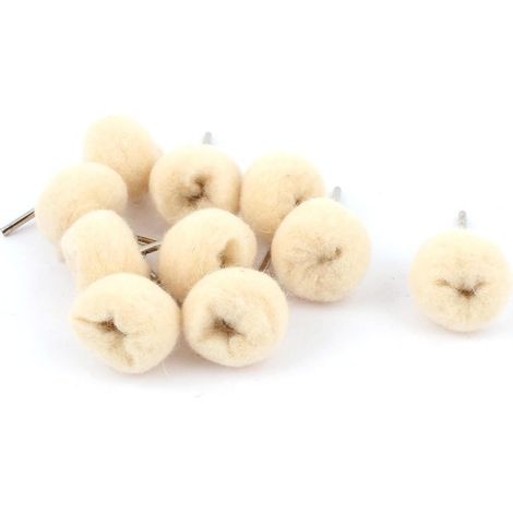 10 stücke 2,3mm Schaft 25mm Dia Bohrer Filz Polnischen Drehrädern Polierwerkzeug (52ba12dd8e676de...
