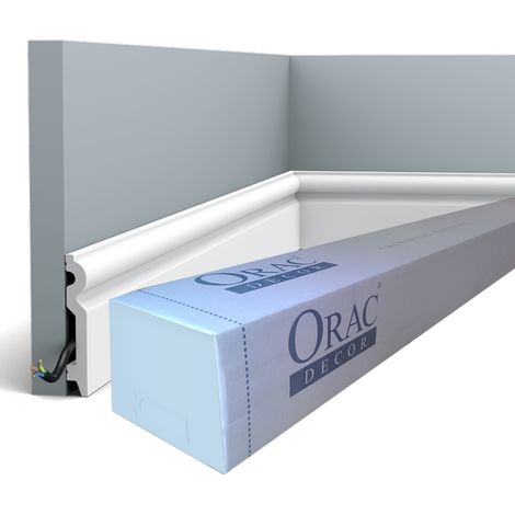 SX137 Plinthe Orac Decor - 10x1,5x200cm (h x p x L) - moulure décorative polymère Carton 8 pièces