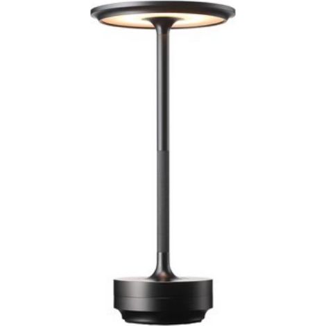 Einfache, wiederaufladbare Schreibtischlampe für Restaurants und Bars, dimmbar, Retro-Atmosphäre, tragbar, wiederaufladbar, Touch-USB-Schreibtischlampe, 1 Stück (Matt Schwarz)