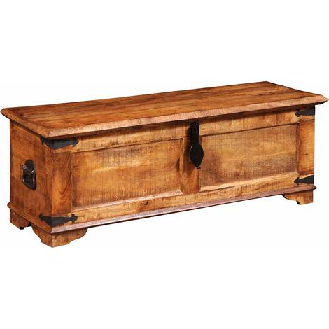 Maison Exclusive - Cassapanca di Stoccaggio in Legno Ruvido di Mango (1/5)