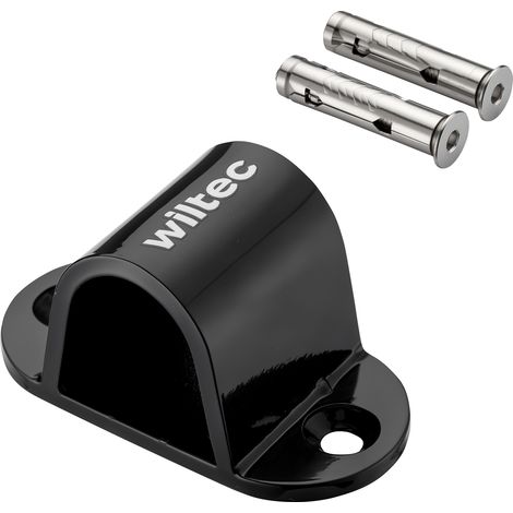 Wiltec Ancla antirrobo tipo 01 de acero 100 x 50 x 50 mm, ancla antihurto para pared y suelo para motocicletas y bicicletas